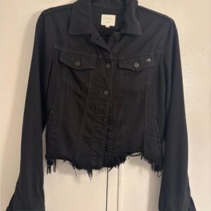 HIDDEN Cropped Black Denim Jacket